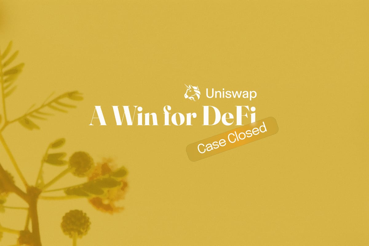 DeFiの勝利。SECがUniswap Labsの調査を終了