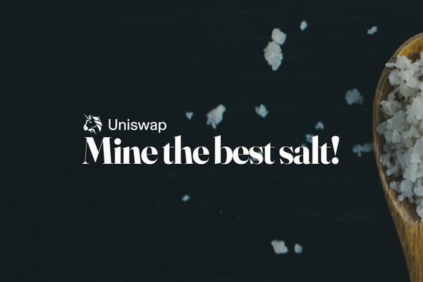 Uniswap v4に最適なソルトを見つけて、オンチェーンレジェンドになろう